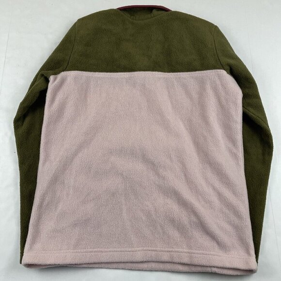 Columbia 1/4 Snap Up Fleece Pullover Girls L (14-16) Pink Brown Sweater - Picture 2 of 10